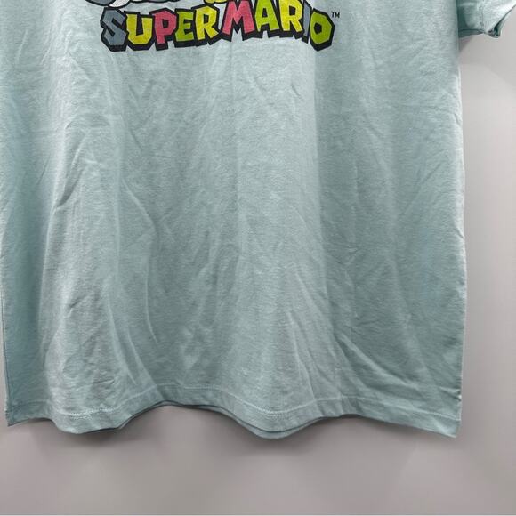 Nintendo Super Mario Yoshi's World Light Blue Short Sleeve Tee Shirt Size M - Picture 3 of 7
